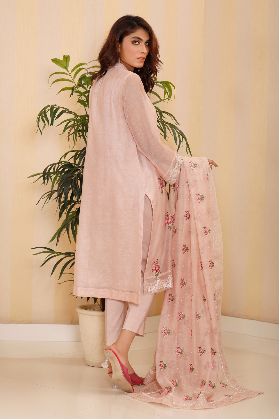 Absolute Rose+ Dupatta - Stitched