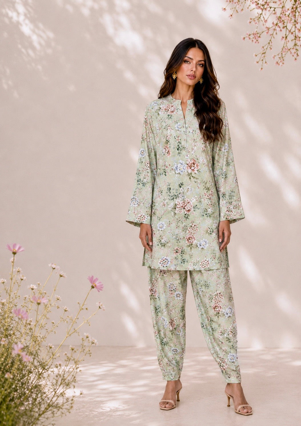 FLORAWN - PORCELAIN BLOOM - Co-ord Set (2 pcs)