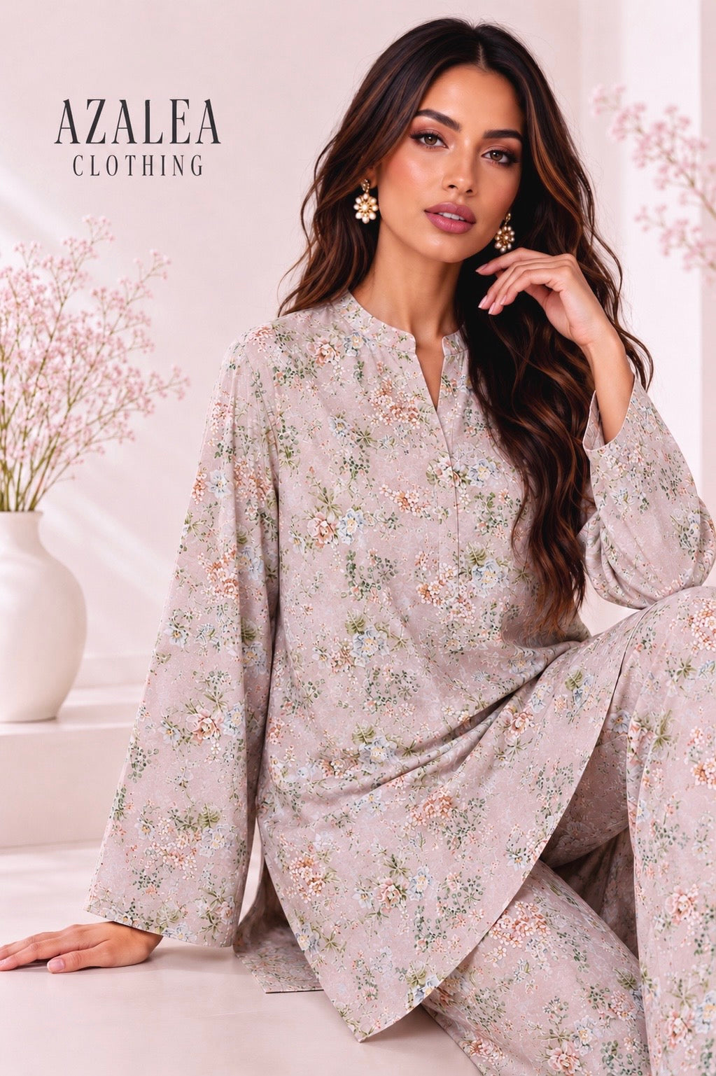 FLORAWN - PORCELAIN BLOOM - Co-ord Set (2 pcs)
