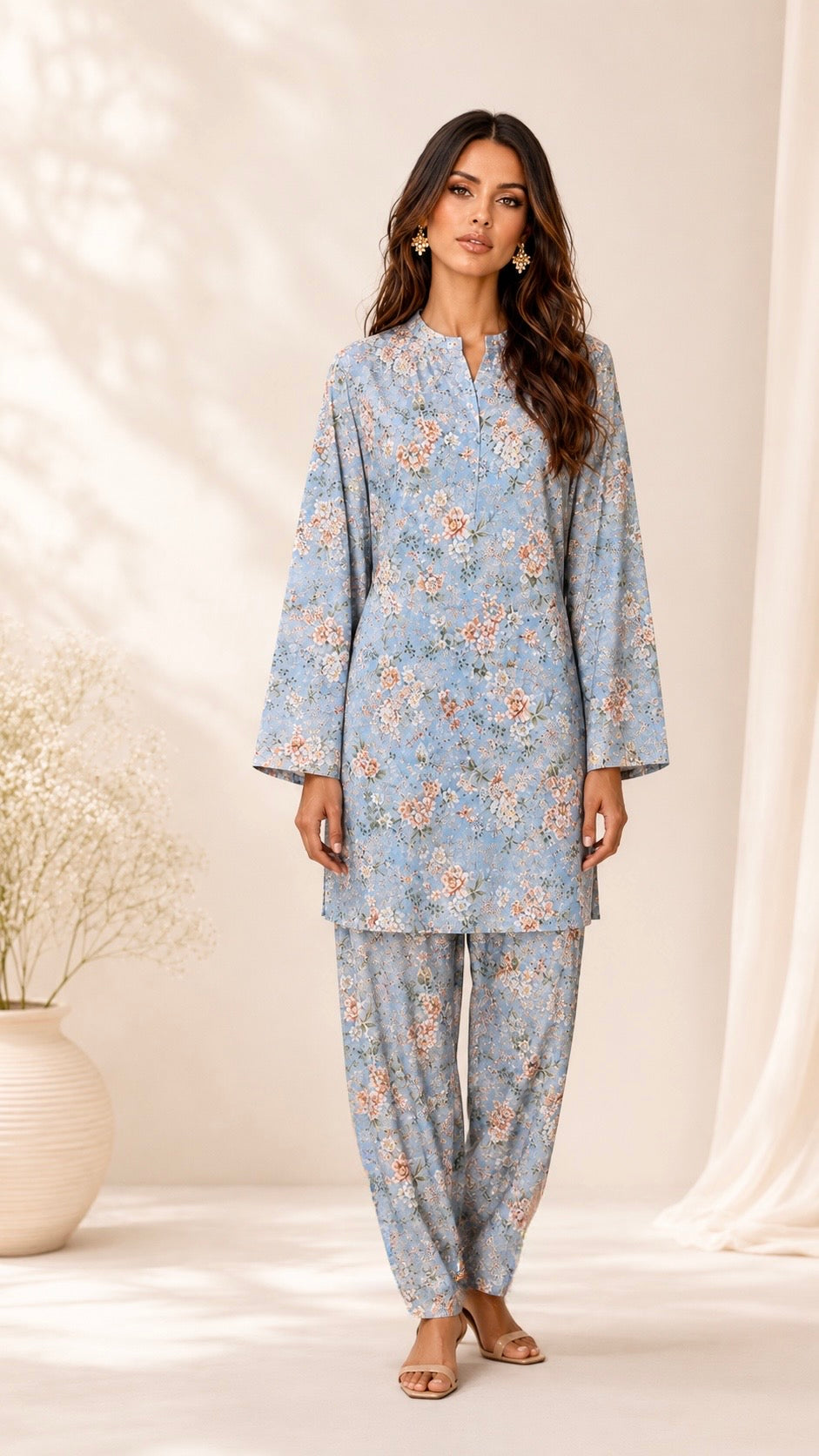 FLORAWN - PORCELAIN BLOOM - Co-ord Set (2 pcs)
