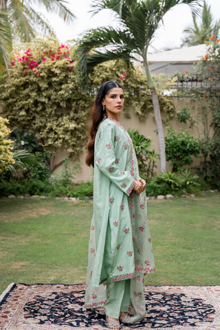 Miniflora Dupatta - Stitched