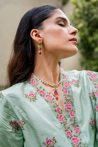 Miniflora Kurti - Stitched