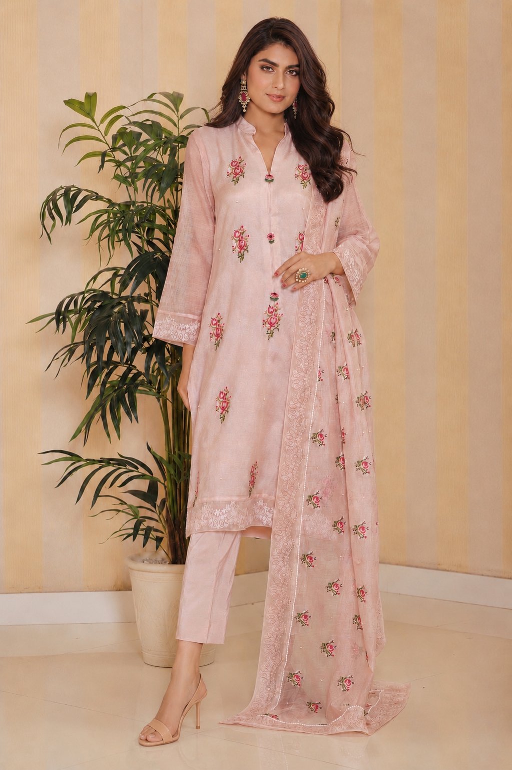 Absolute Rose+ Set - ( 3 pcs) Unstitched